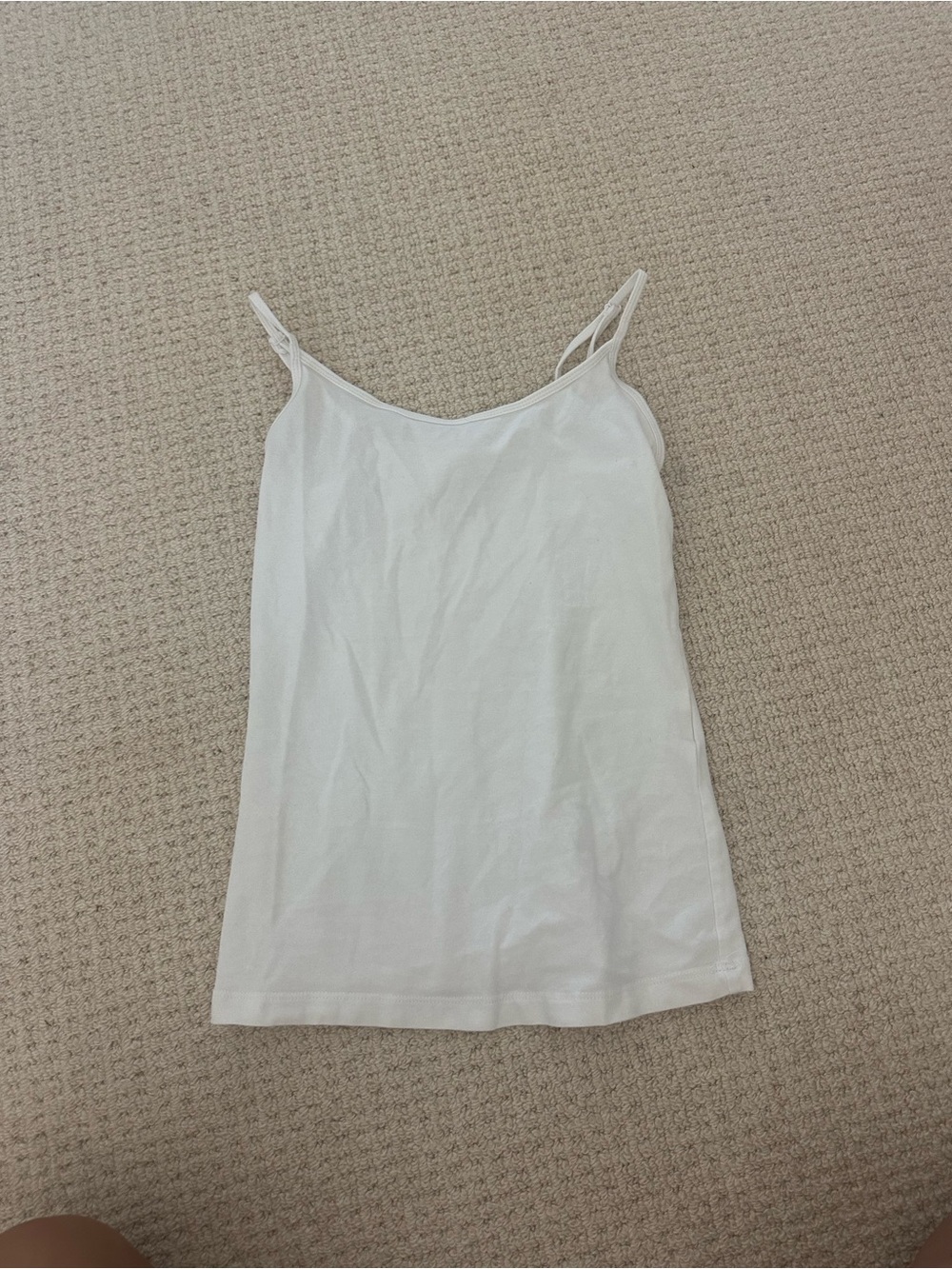 Forever 21 White Double-Strap Spaghetti Cami